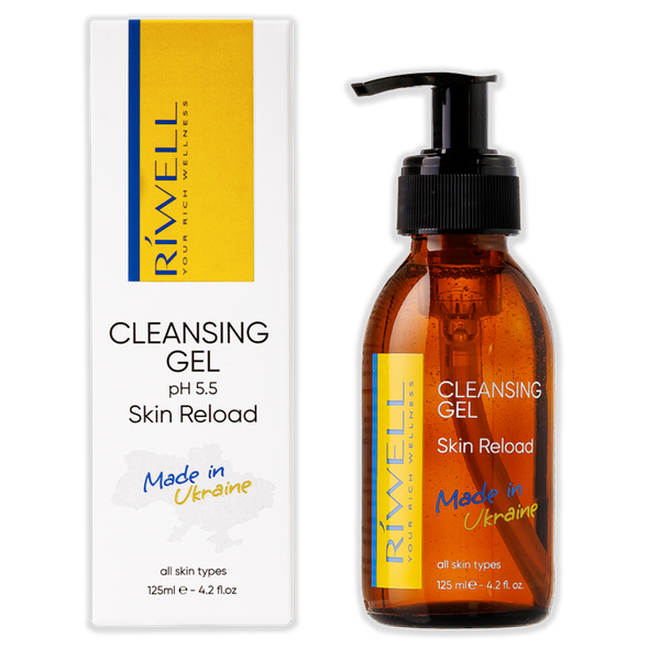 Гель для вмивання безсульфатний з амінокислотами та бетаїном pH 5.5 Riwell Cleansing Gel pH 5.5 UA005-125 фото