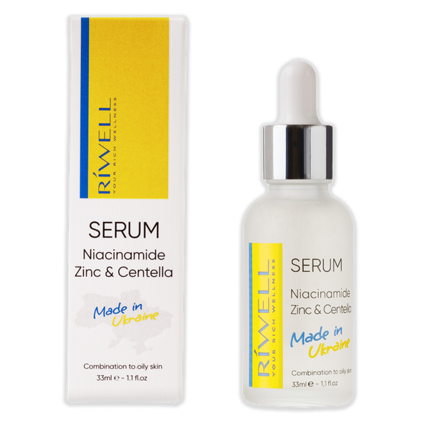Сироватка Ніацинамід, цинк та центела Riwell Niacinamide & Zinc & Centella Serum UA002-33 фото